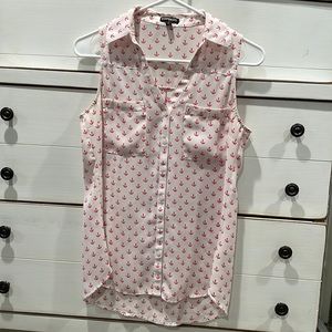 White and pink portfolio tank